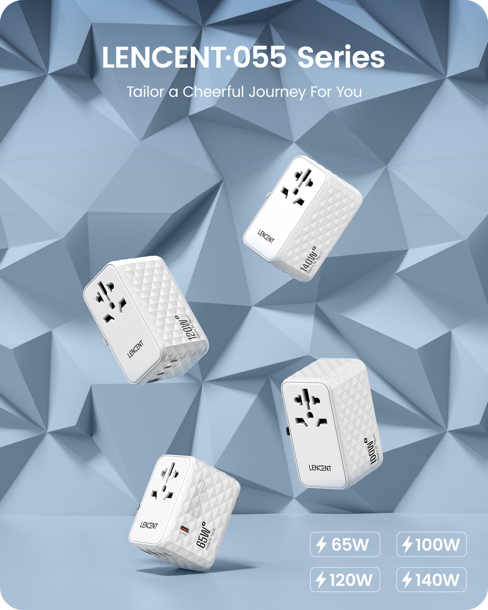 LENCENT 65W International Travel Adapter, Universal Travel Adapter